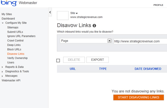 Bing Launches Disavow Links Tool