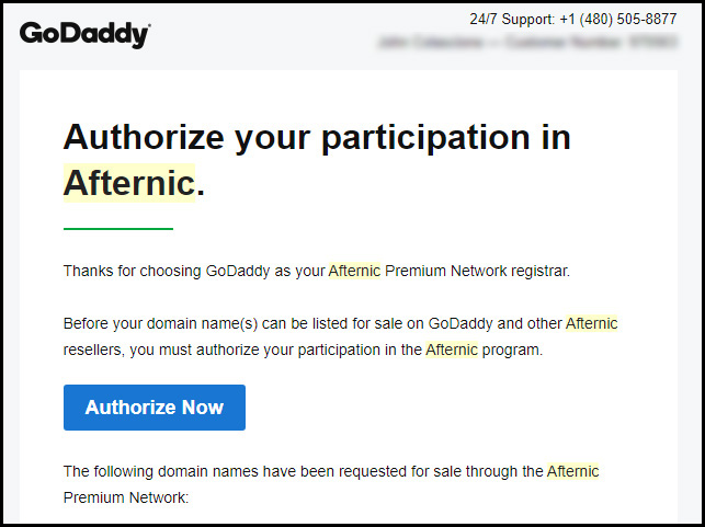 GoDaddy Afternic 