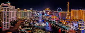 Las Vegas Nevada 2018 02 07 panoramic view of the Las Vegas Strip