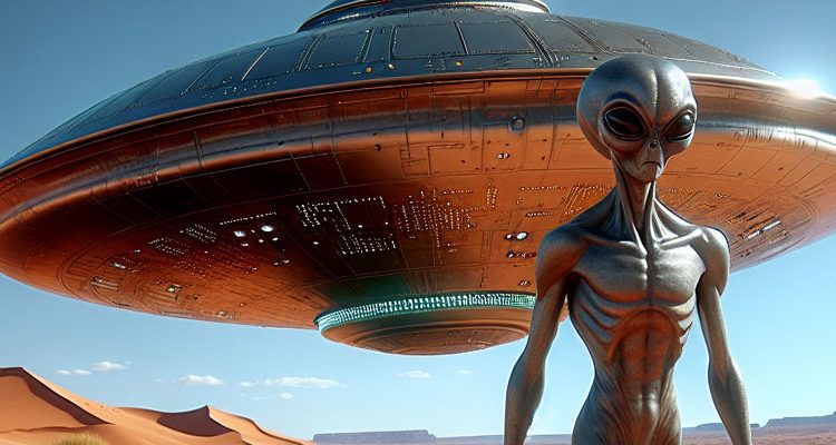 Early speculation around aliens.gov has largely centered on UFOs, illustrating how quickly narratives can form before any official details are released. Shutterstock AI Generator