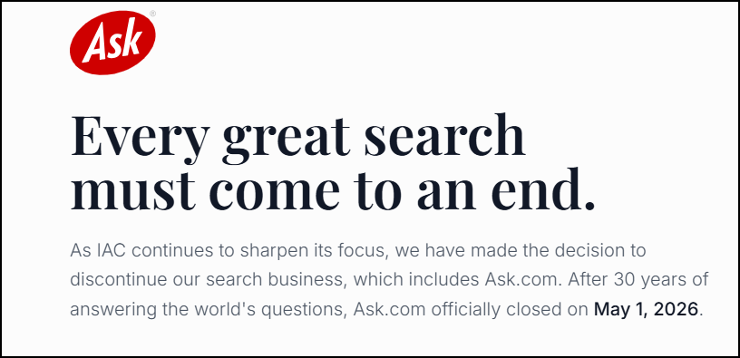 Every great search must come to an end.