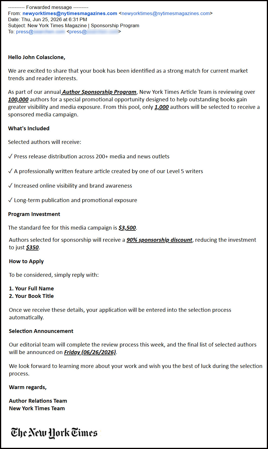 New York Times Magazine | Sponsorship Program