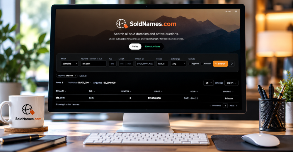 Cozy SoldNames.com Workspace Setup