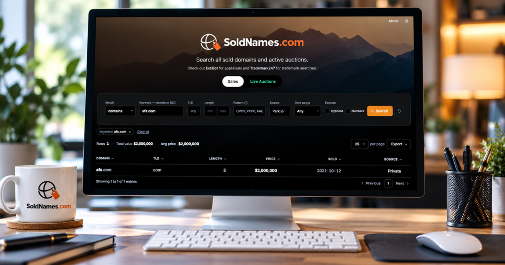 Cozy SoldNames.com Workspace Setup