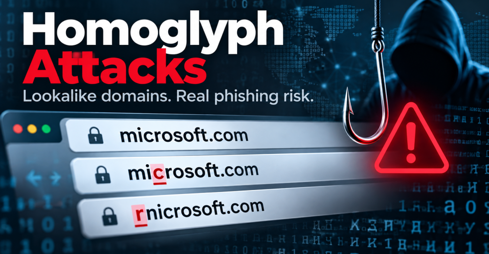 A homoglyph is a character or sequence of characters that looks identical or very similar to another, despite having a different underlying code value