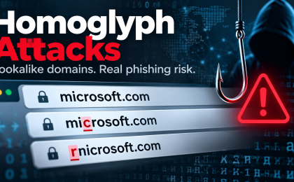 A homoglyph is a character or sequence of characters that looks identical or very similar to another, despite having a different underlying code value