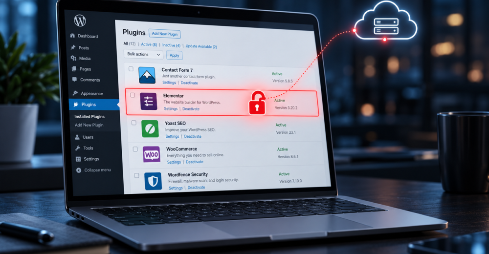 Compromised plugin connections can open the door to WordPress attacks.