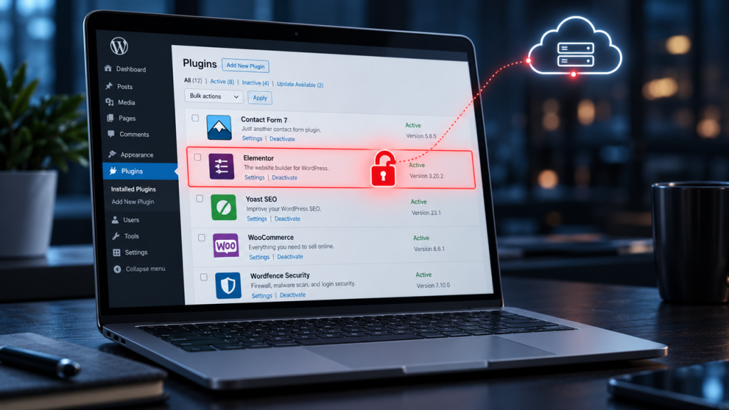 Compromised plugin connections can open the door to WordPress attacks.