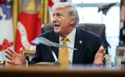 President Donald J. Trump signs an Executive Order creating an anti-fraud task force to be led by Vice President JD Vance, Monday, March 16, 2026, in the Oval Office. (Official White House Photo by Molly Riley)
